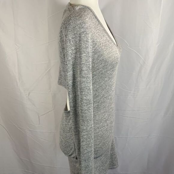 Wilfred Free Heather Grey Open Back Long-Sleeve Mini Dress - Picture 7 of 8